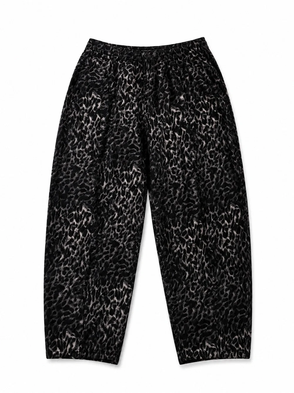 Reclaimed Vintage dark leopard print barrel leg pants - Picture 5 of 5